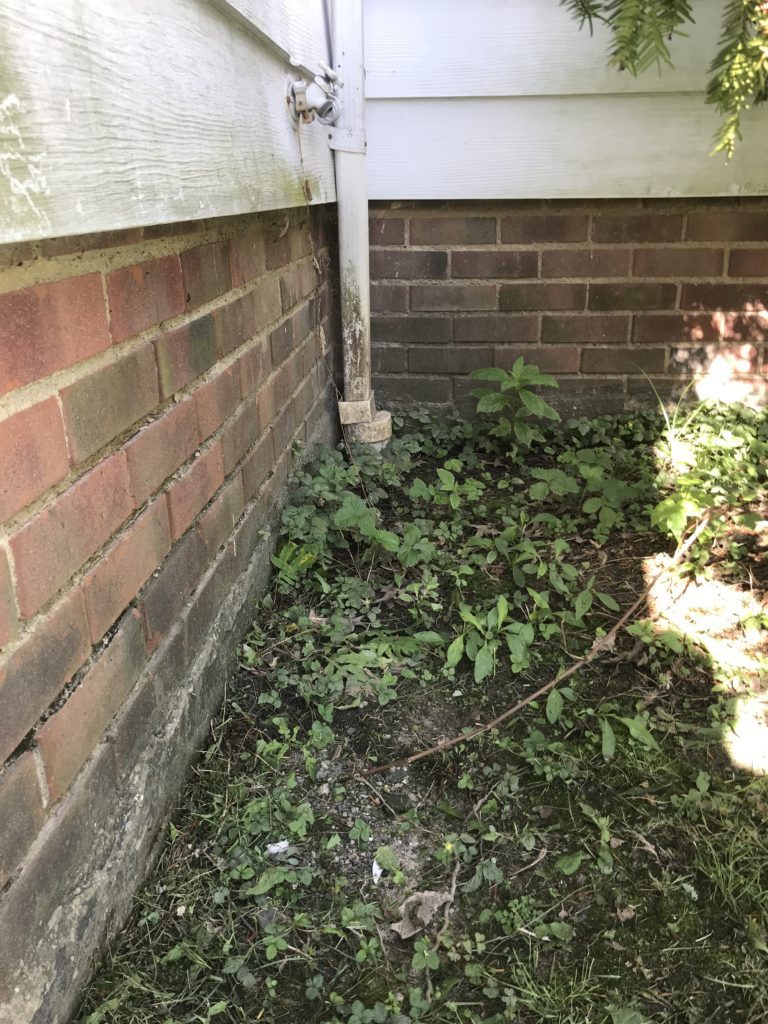 flat grading leading to leaky basement at wetbasementinspections.com